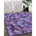 Machine Washable Transitional Purple Mimosa Purple Rug in a Family Room, wshpat815blu