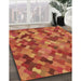 Machine Washable Transitional Red Rug in a Family Room, wshpat815brn