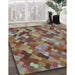 Machine Washable Transitional Brown Rug in a Family Room, wshpat815lblu