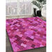 Machine Washable Transitional Crimson Purple Rug in a Family Room, wshpat815pur