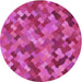 Square Machine Washable Transitional Crimson Purple Rug in a Living Room, wshpat815pur