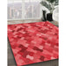 Machine Washable Transitional Red Rug in a Family Room, wshpat815rd