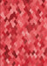 Machine Washable Transitional Red Rug, wshpat815rd