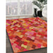 Machine Washable Transitional Red Rug in a Family Room, wshpat815