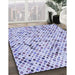 Machine Washable Transitional Blue Rug in a Family Room, wshpat816blu