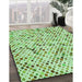 Machine Washable Transitional Mint Green Rug in a Family Room, wshpat816grn