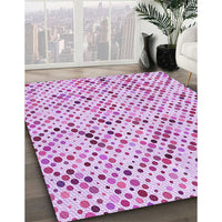 Patterned Crimson Purple Rug, pat816pur