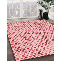 Patterned Light Red Pink Rug, pat816rd