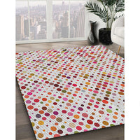 Patterned Rust Pink Novelty Rug, pat816