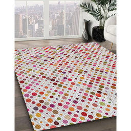 Machine Washable Transitional Rust Pink Rug in a Family Room, wshpat816