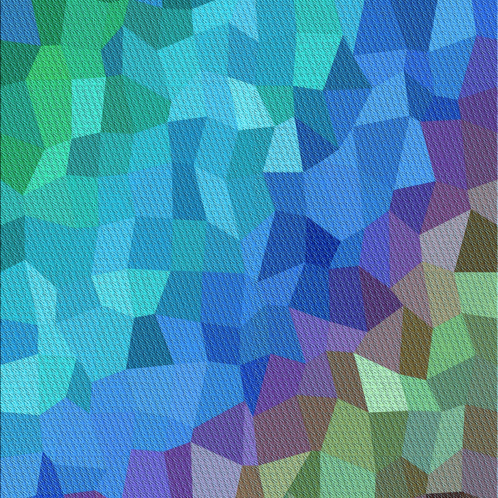 Patterned Dark Turquoise Green Rug, pat817lblu