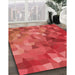 Machine Washable Transitional Red Rug in a Family Room, wshpat817rd