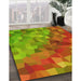 Machine Washable Transitional Pistachio Green Rug in a Family Room, wshpat817yw