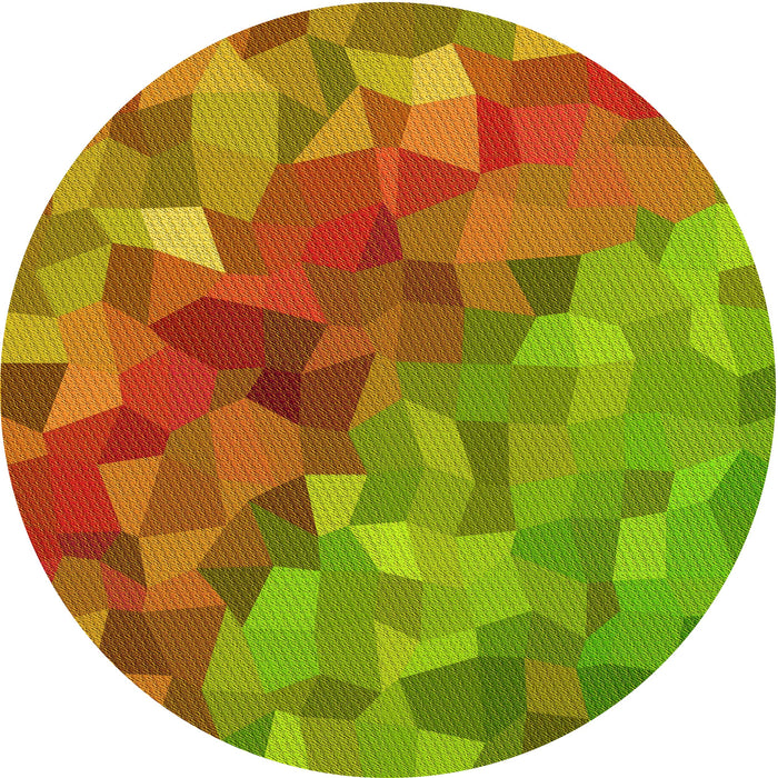 Square Patterned Pistachio Green Rug, pat817yw