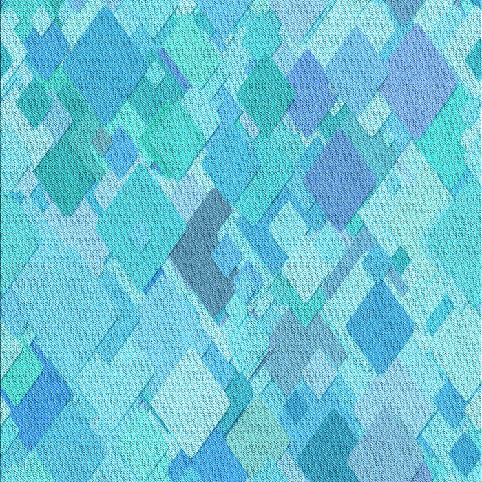 Machine Washable Transitional Bright Turquoise Blue Rug, wshpat818lblu