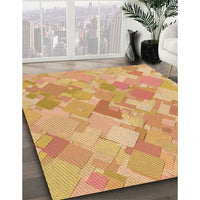 Patterned Yellow Orange Rug, pat818org