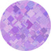 Square Patterned Purple Rug, pat818pur