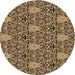 Square Machine Washable Transitional Metallic Gold Rug in a Living Room, wshpat819brn
