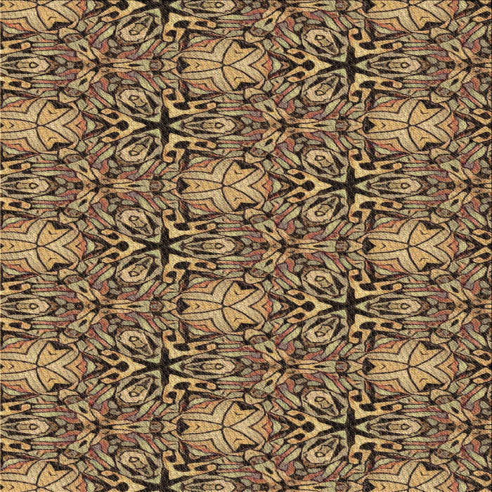 Round Machine Washable Transitional Metallic Gold Rug, wshpat819brn