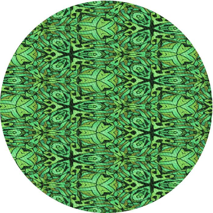 Square Patterned Deep Emerald Green Rug, pat819grn