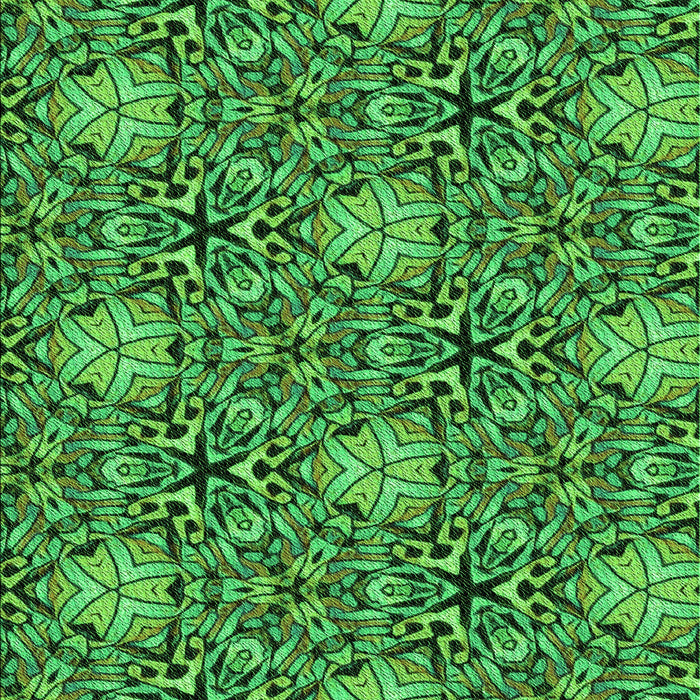 Patterned Deep Emerald Green Rug, pat819grn