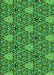 Machine Washable Transitional Deep Emerald Green Rug, wshpat819grn