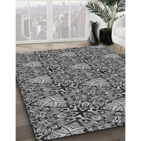 Patterned Black Rug, pat819gry