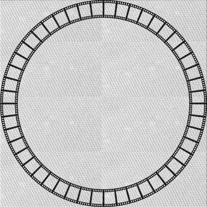 Square Patterned Off-White Novelty Rug, pat81