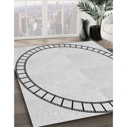 Machine Washable Transitional White Smoke Rug in a Family Room, wshpat81