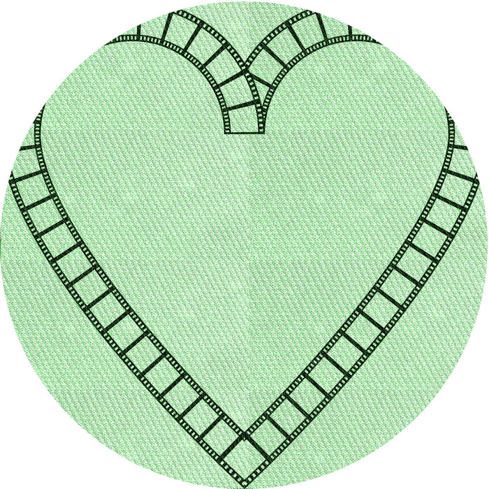 Square Patterned Mint Green Rug, pat82grn