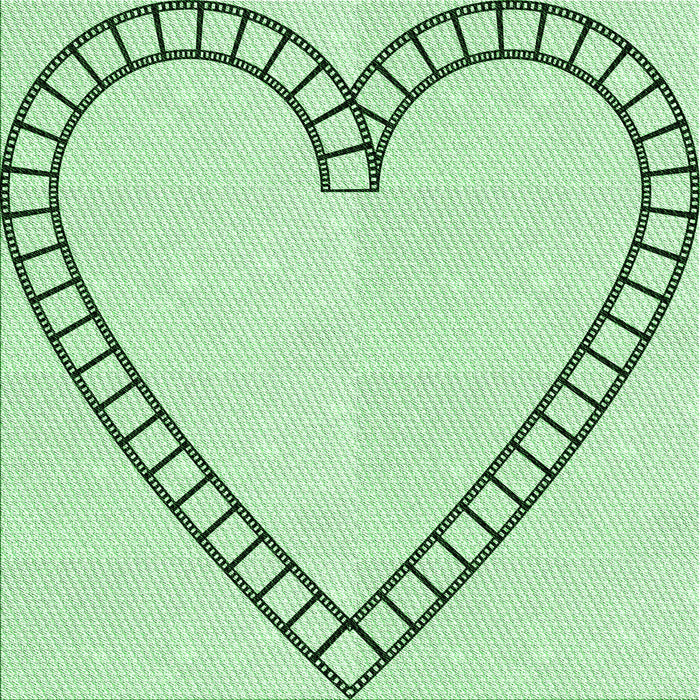 Round Patterned Mint Green Rug, pat82grn