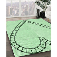Patterned Mint Green Rug, pat82grn
