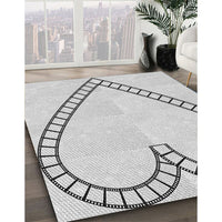 Patterned Platinum Gray Rug, pat82gry