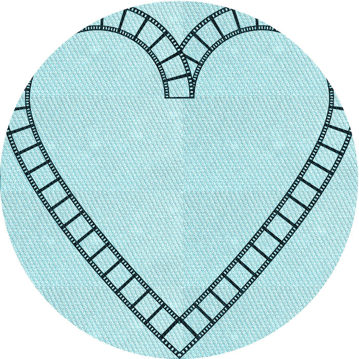 Square Patterned Electric Blue Rug, pat82lblu