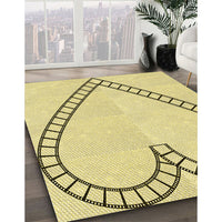 Patterned Sun Yellow Rug, pat82yw