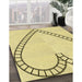 Patterned Sun Yellow Rug in Family Room, pat82yw