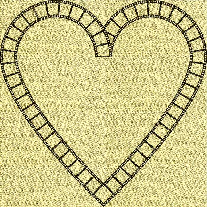 Round Patterned Sun Yellow Rug, pat82yw