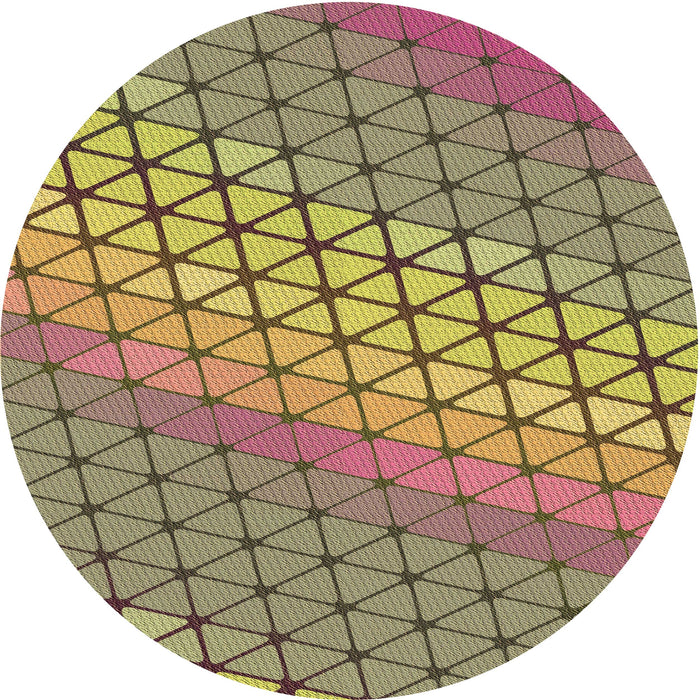 Square Patterned Metallic Gold Rug, pat820brn