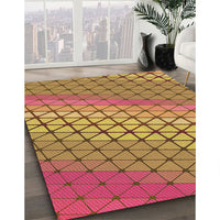 Patterned Chestnut Red Rug, pat820org