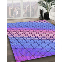 Patterned Blue Violet Purple Rug, pat820pur