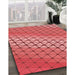 Machine Washable Transitional Red Rug in a Family Room, wshpat820rd