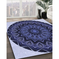 Patterned Purple Mimosa Purple Rug, pat821blu