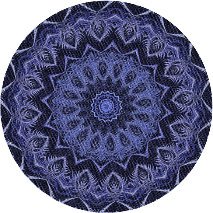 Square Patterned Purple Mimosa Purple Rug, pat821blu