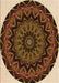 Patterned Peru Brown Rug, pat821org