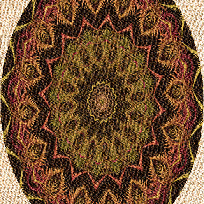 Patterned Peru Brown Rug, pat821org