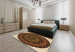 Patterned Peru Brown Rug in a Bedroom, pat821org