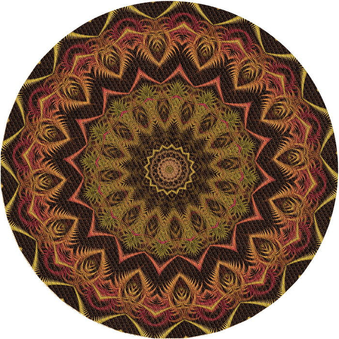 Square Machine Washable Transitional Peru Brown Rug in a Living Room, wshpat821org