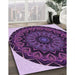 Machine Washable Transitional Orchid Purple Rug in a Family Room, wshpat821pur