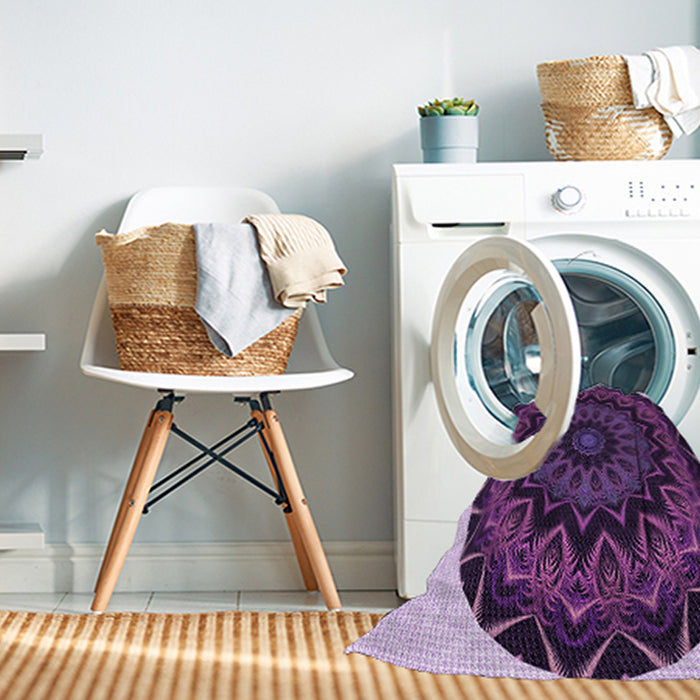 Machine Washable Transitional Orchid Purple Rug in a Washing Machine, wshpat821pur