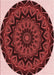 Machine Washable Transitional Dark Red Rug, wshpat821rd